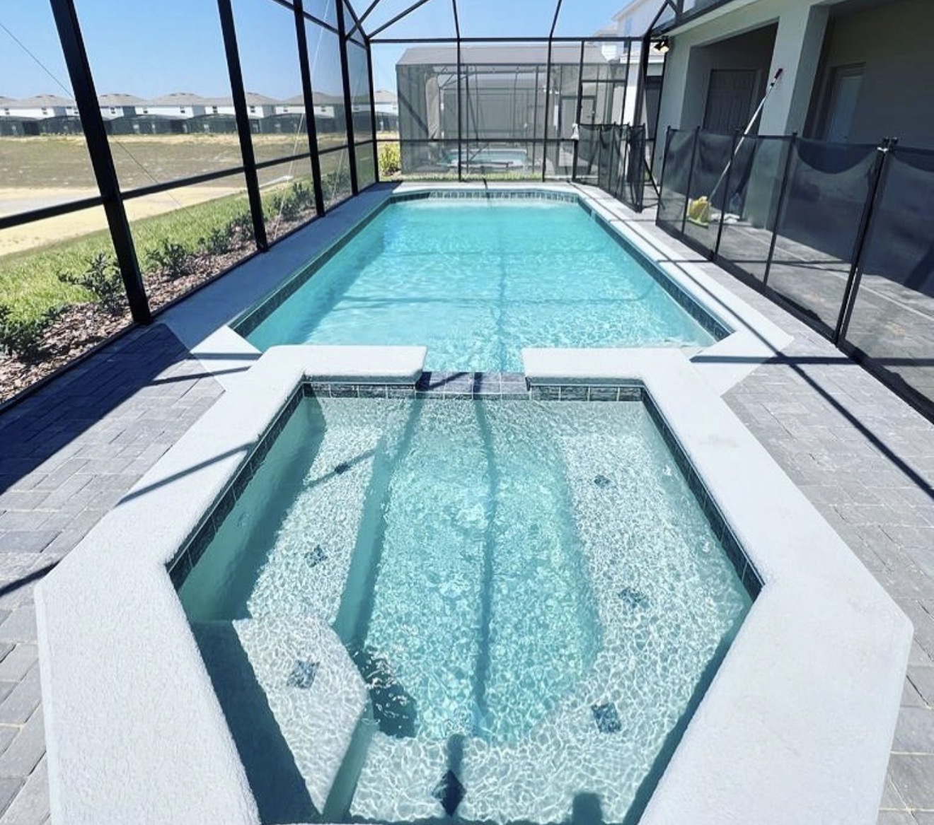 Photo taken by the technician during the pool service visit