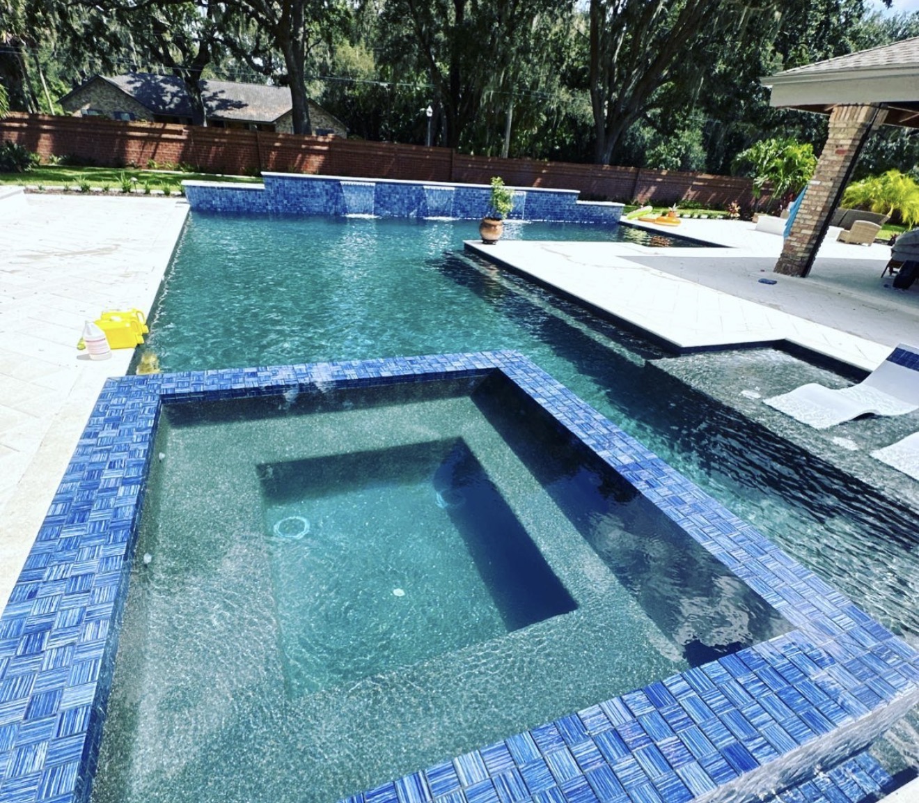 Photo taken by the technician during the pool service visit